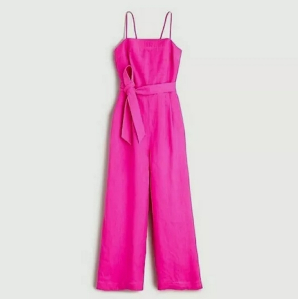 BNWT *Sold-out* - J.Crew Tie-waist Linen Jumpsuit